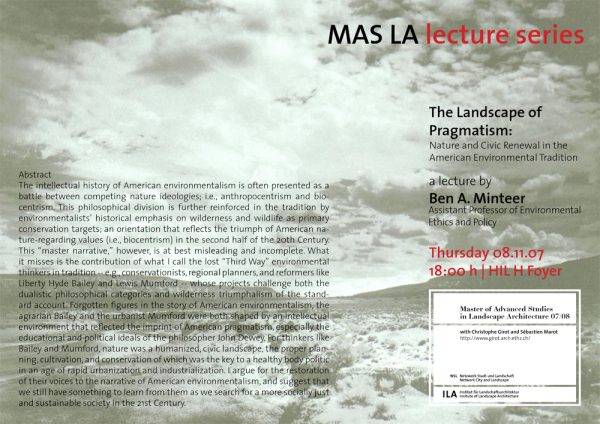 The landscape of pragmatism - Ben. A. Minteer -Landscape Architecture-ETH Zürich-Prof. Girot