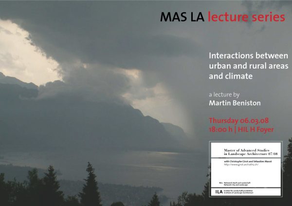 Interaction between urban and rural areas and climate-Martin Beniston-Landscape Architecture-ETH Zürich-Prof. Girot
